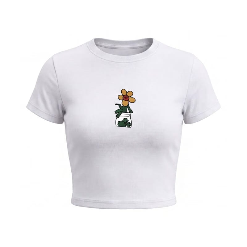 Forfksake Smocking Sunflower Baby Tee