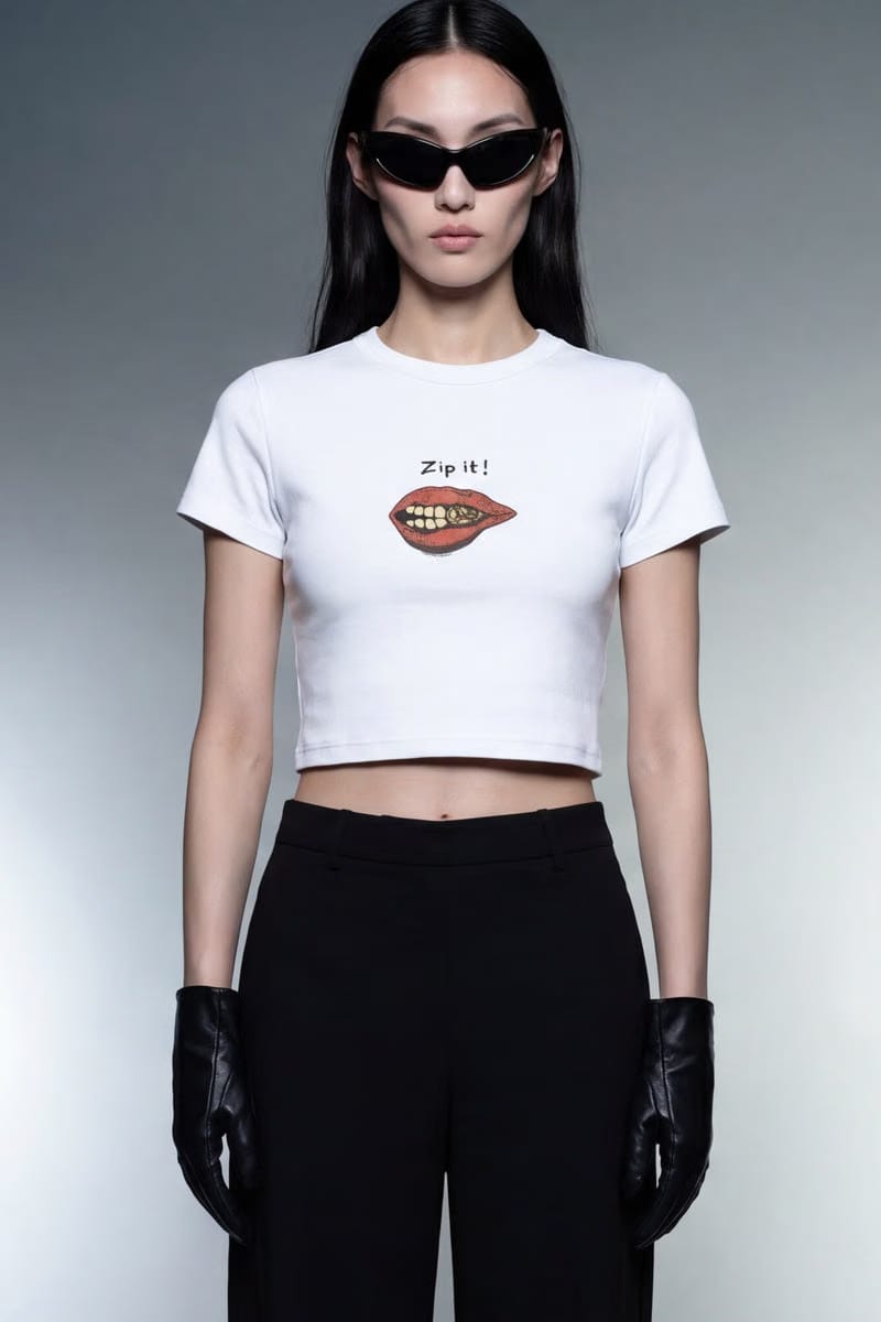 Forfksake Zip It Baby Tee
