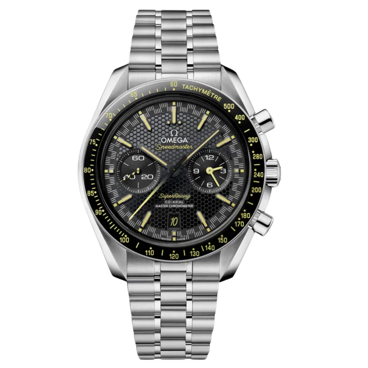 Omega Speedmaster Super Racing Black Dial Steel Strap Watch - 329.30.44.51.01.003