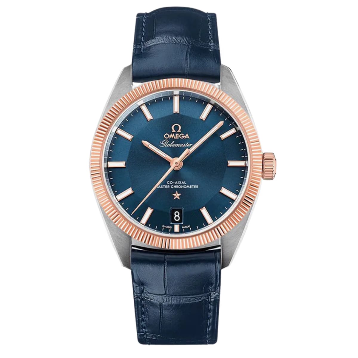 Omega Constellation 130.23.39.21.03.001 Globemaster Co‑Axial Master Chronometer Blue Dial Blue Leather Strap Watch
