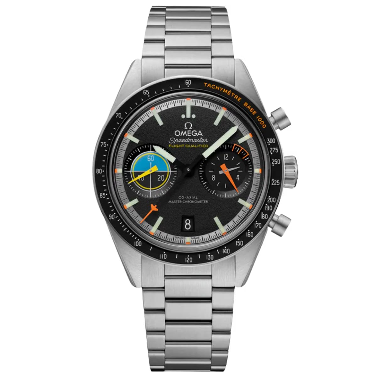 Omega Speedmaster Pilot Black Dial Steel Strap Watch - 332.10.41.51.01.002