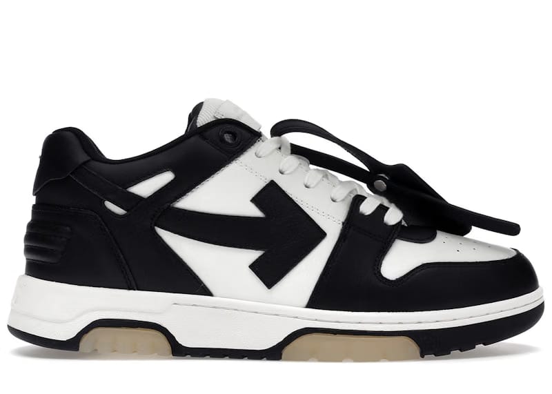 OFF-WHITE Out Of Office OOO Low Tops White Black White