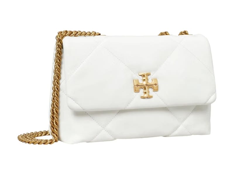 Tory Burch Kira Diamond Quilt Small Convertible Shoulder Bag Blanc