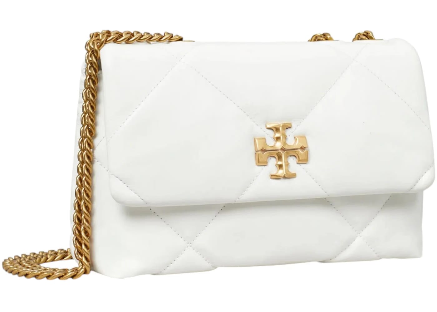 Tory Burch Kira Diamond Quilt Small Convertible Shoulder Bag Blanc