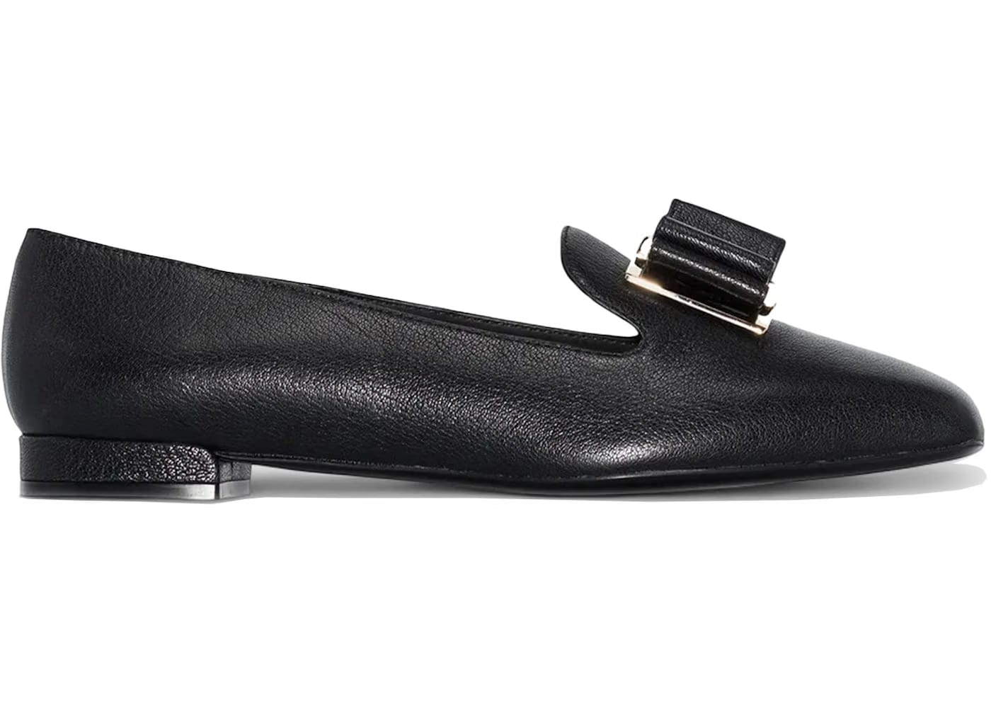 Ferragamo Zaneta Double-Bow Moccasins Black (Women's)