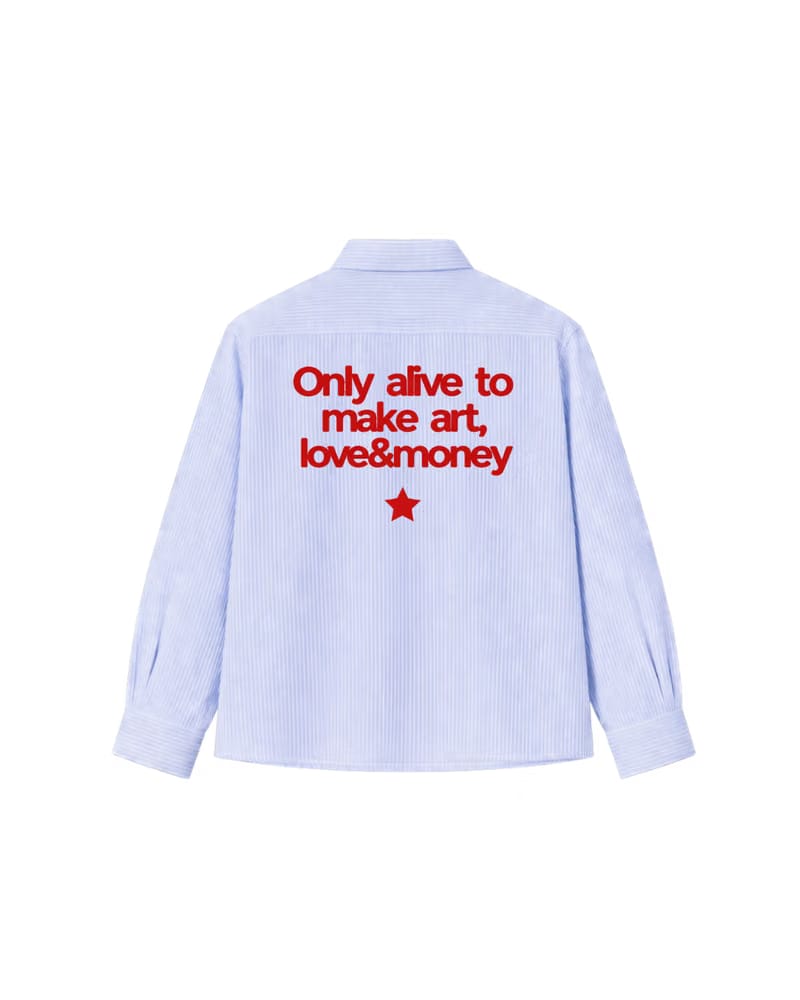 ONLY ALIVE STRIPED SHIRT - SKY BLUE