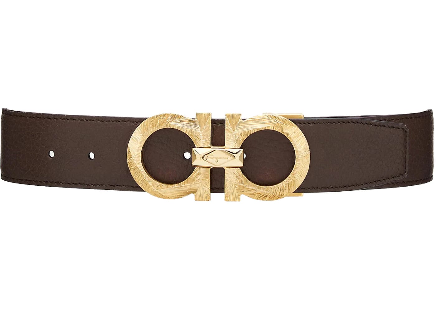 Ferragamo Reversible And Adjustable Gancini Belt Brown/Black