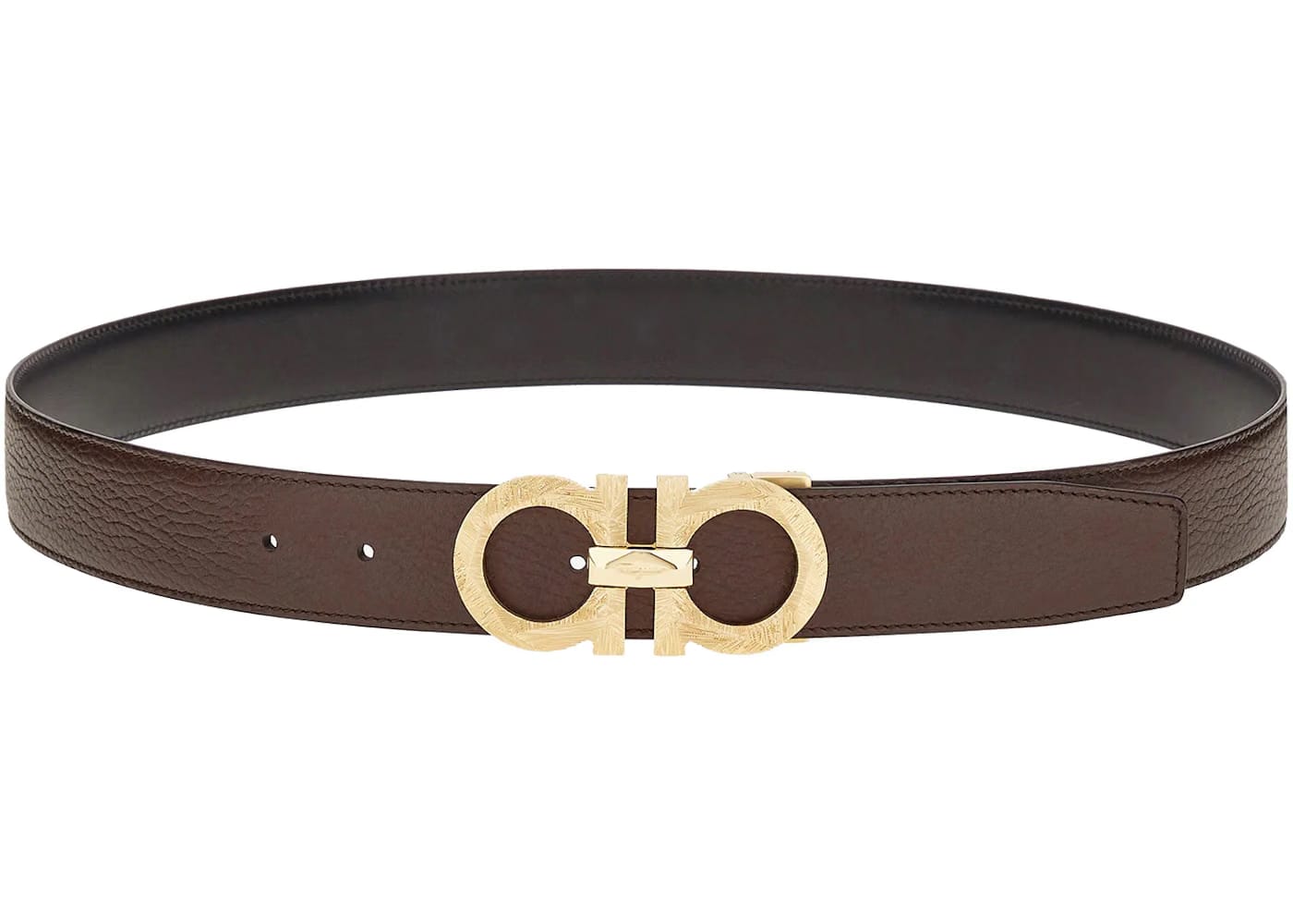 Ferragamo Reversible And Adjustable Gancini Belt Brown/Black