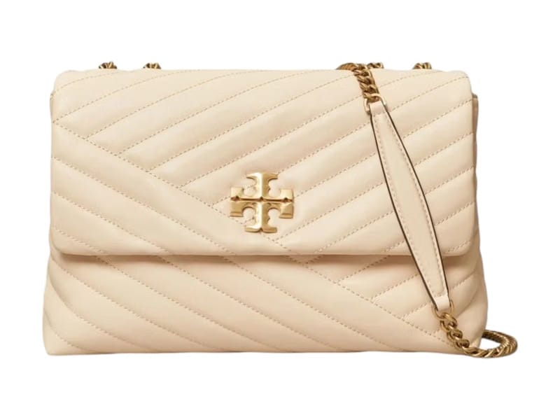 Tory Burch Kira Chevron Convertible Shoulder Bag New Cream