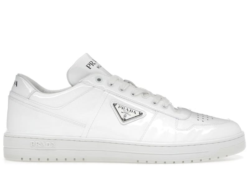 Prada Downtown Low Top Sneakers Leather White