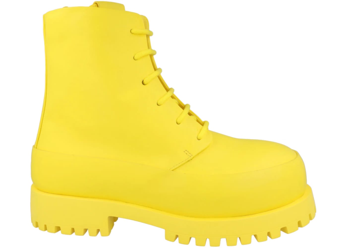 Ferragamo Fede Leather Combat Boots Yellow