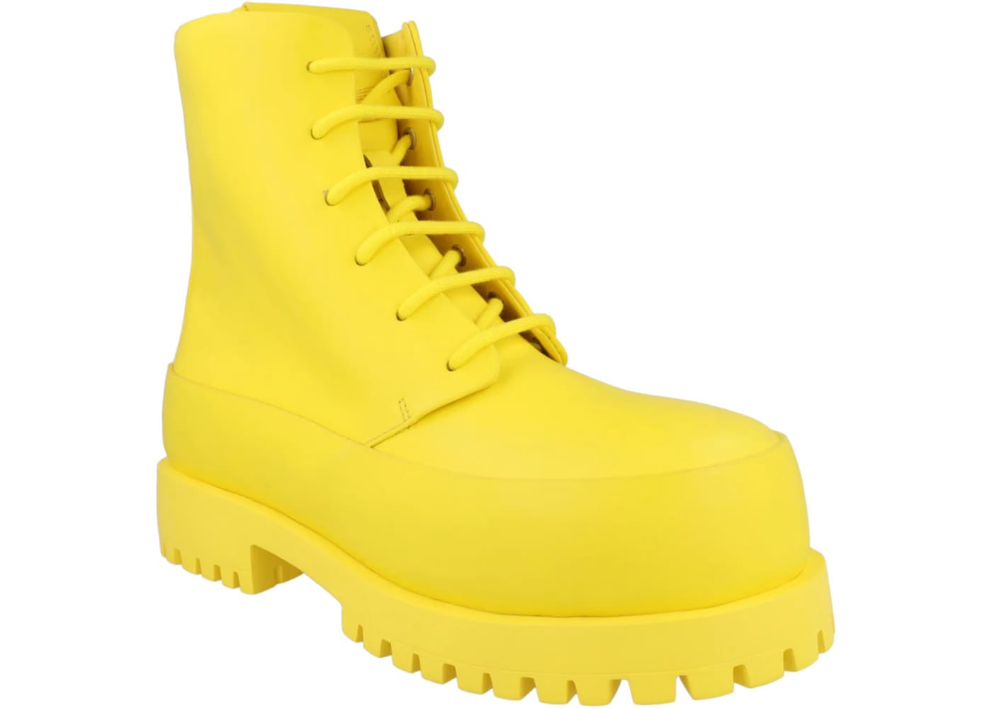 Ferragamo Fede Leather Combat Boots Yellow