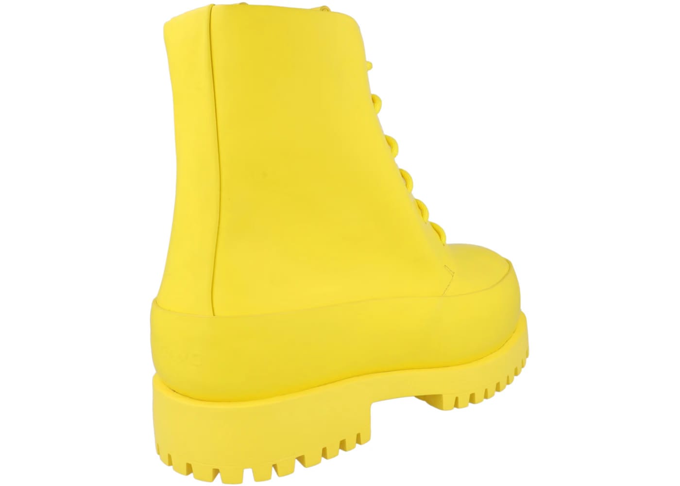 Ferragamo Fede Leather Combat Boots Yellow