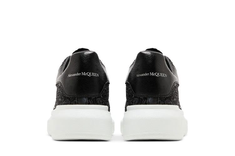 Alexander McQueen Wmns Oversized Sneaker 'Black White Glitter'