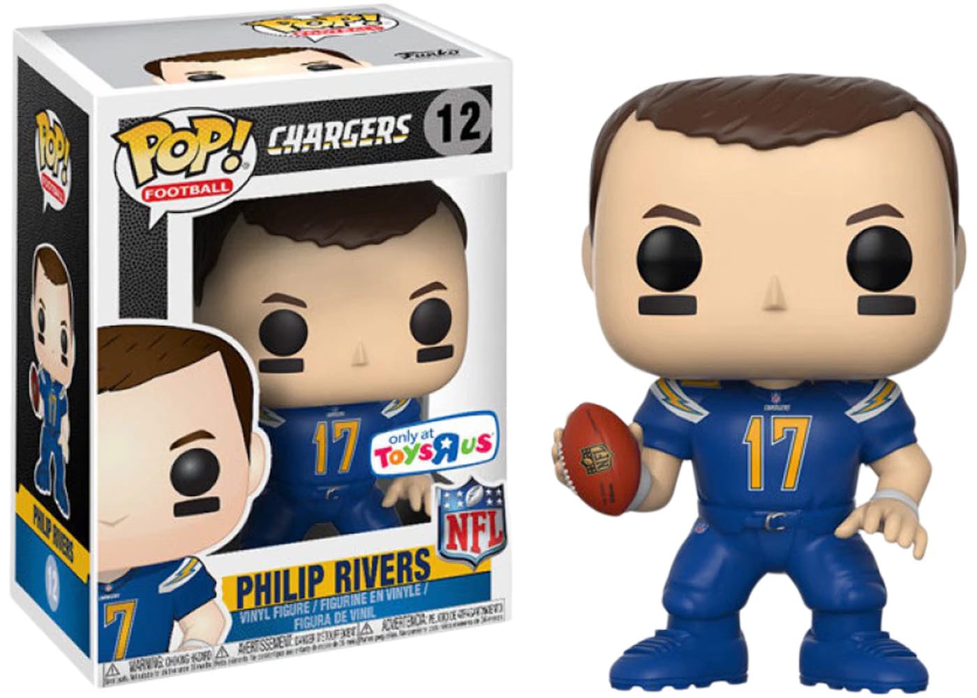 Funko Pop! Football San Diego Chargers Philip Rivers Blue Uniform Toys 'R Us Exclusive Figure #12