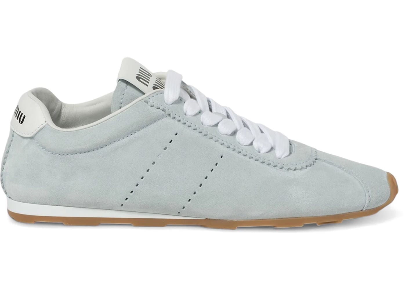 Miu Miu Plume Suede Sneaker Light Blue (Women's)