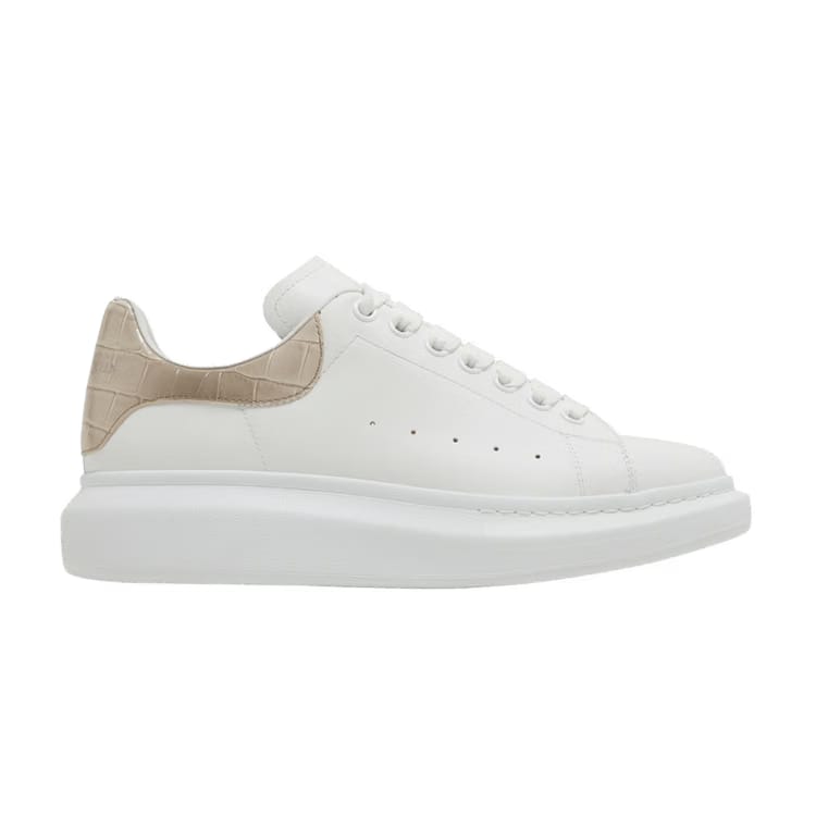 Alexander McQueen Oversized Sneaker White Beige Crocodile