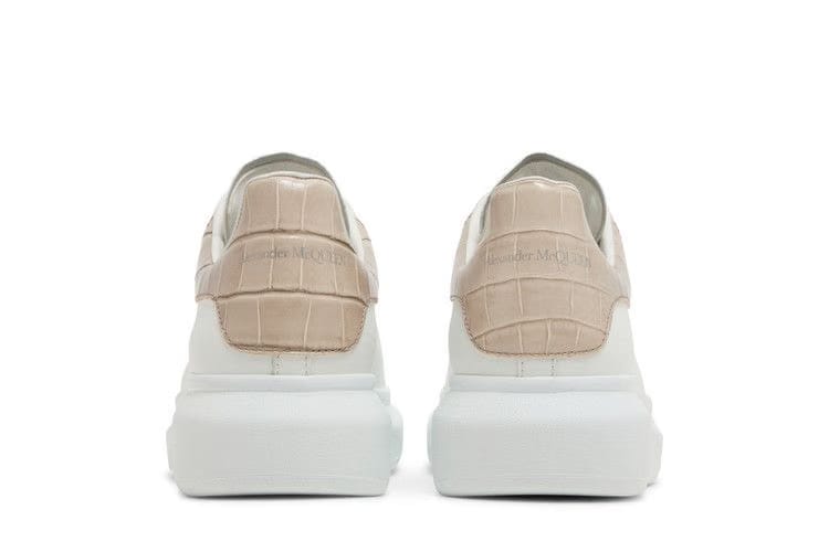 Alexander McQueen Oversized Sneaker White Beige Crocodile