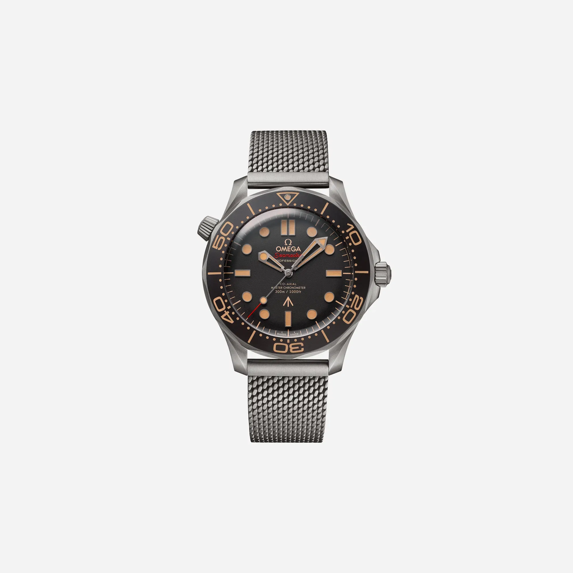 Omega Seamaster Diver 300M 007 Edition Brown Dial Titanium Strap Watch - 210.90.42.20.01.001