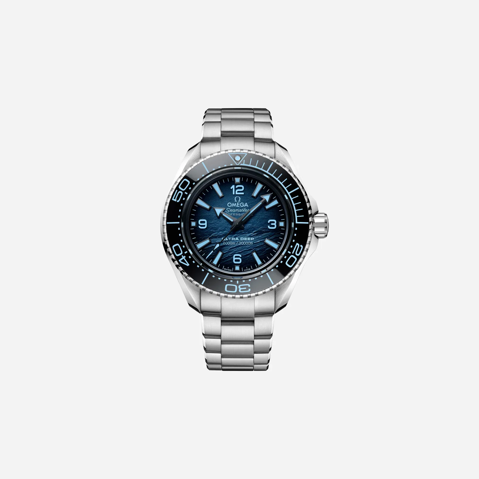 Omega Seamaster Planet Ocean 6000M Ultra Deep Mysteries Of The Deep Blue Dial O-MEGA Stainless Steel Strap Watch - 215.30.46.21.03.002