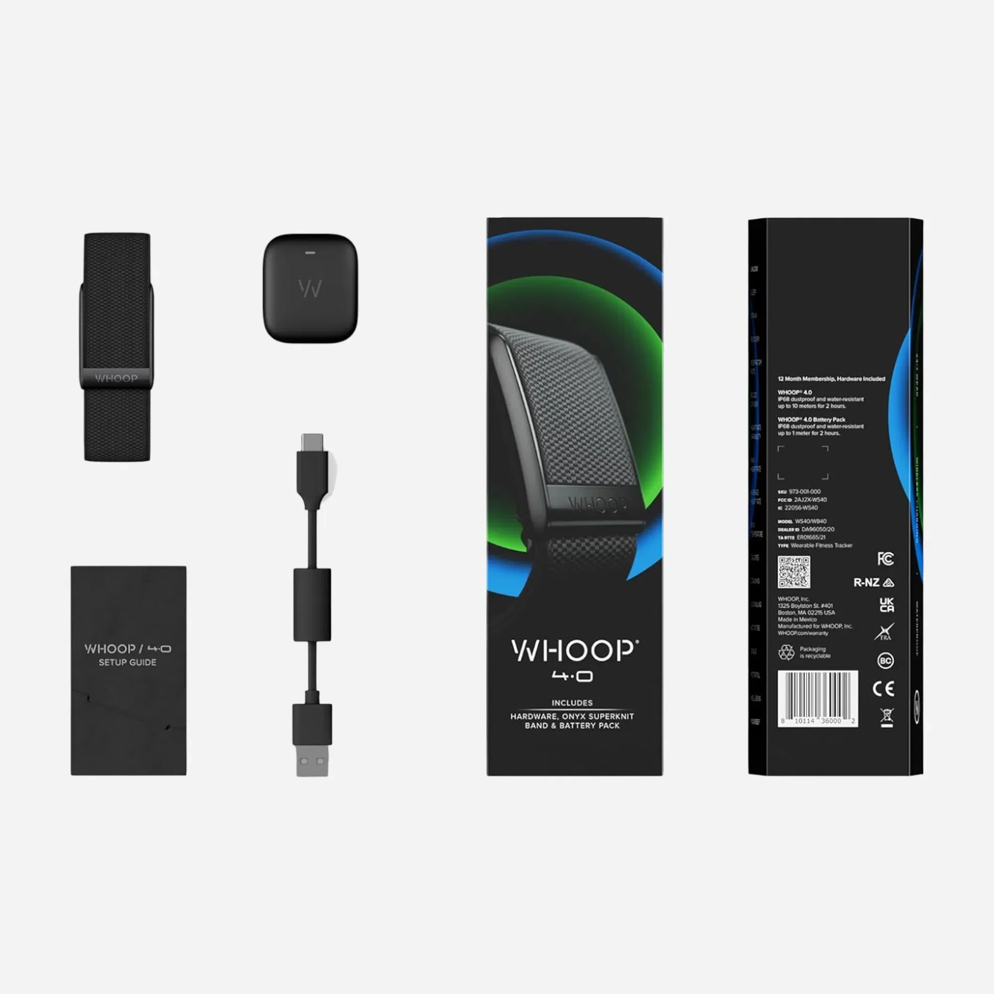 Whoop 4.0 with 12 Month Subscription Wearable Health Fitness Tracker
