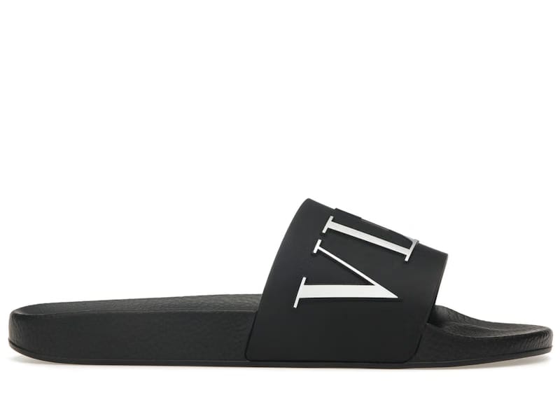 Valentino VLTN Rubber Slider Black White