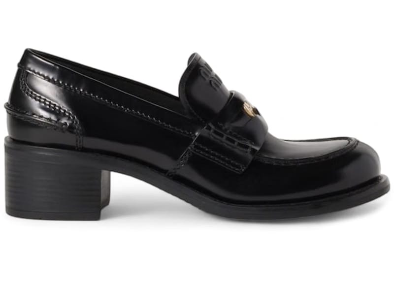 Miu Miu Brushed Loafer Black Leather (Women's)