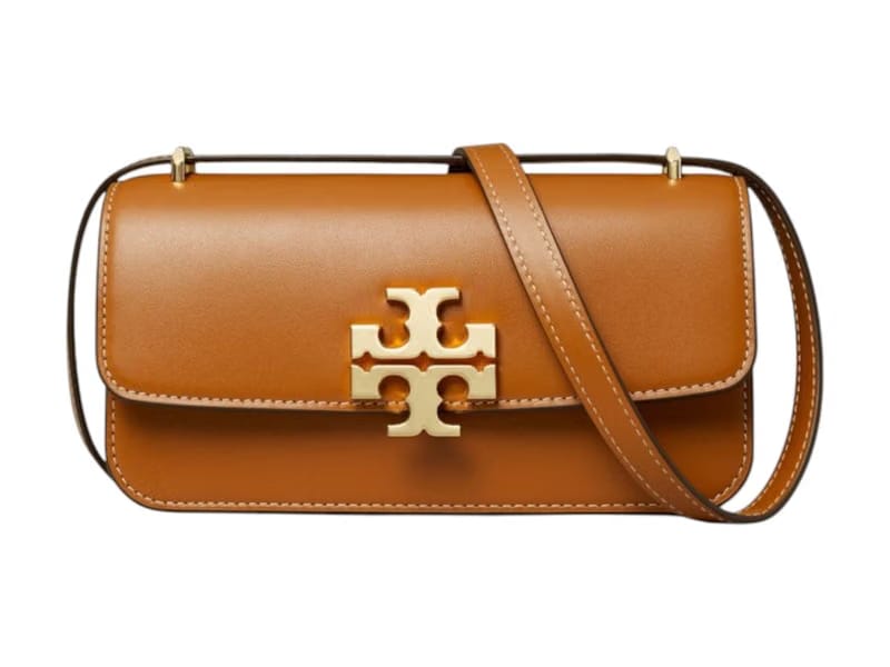 Tory Burch Eleanor E/W Small Convertible Shoulder Bag Whiskey