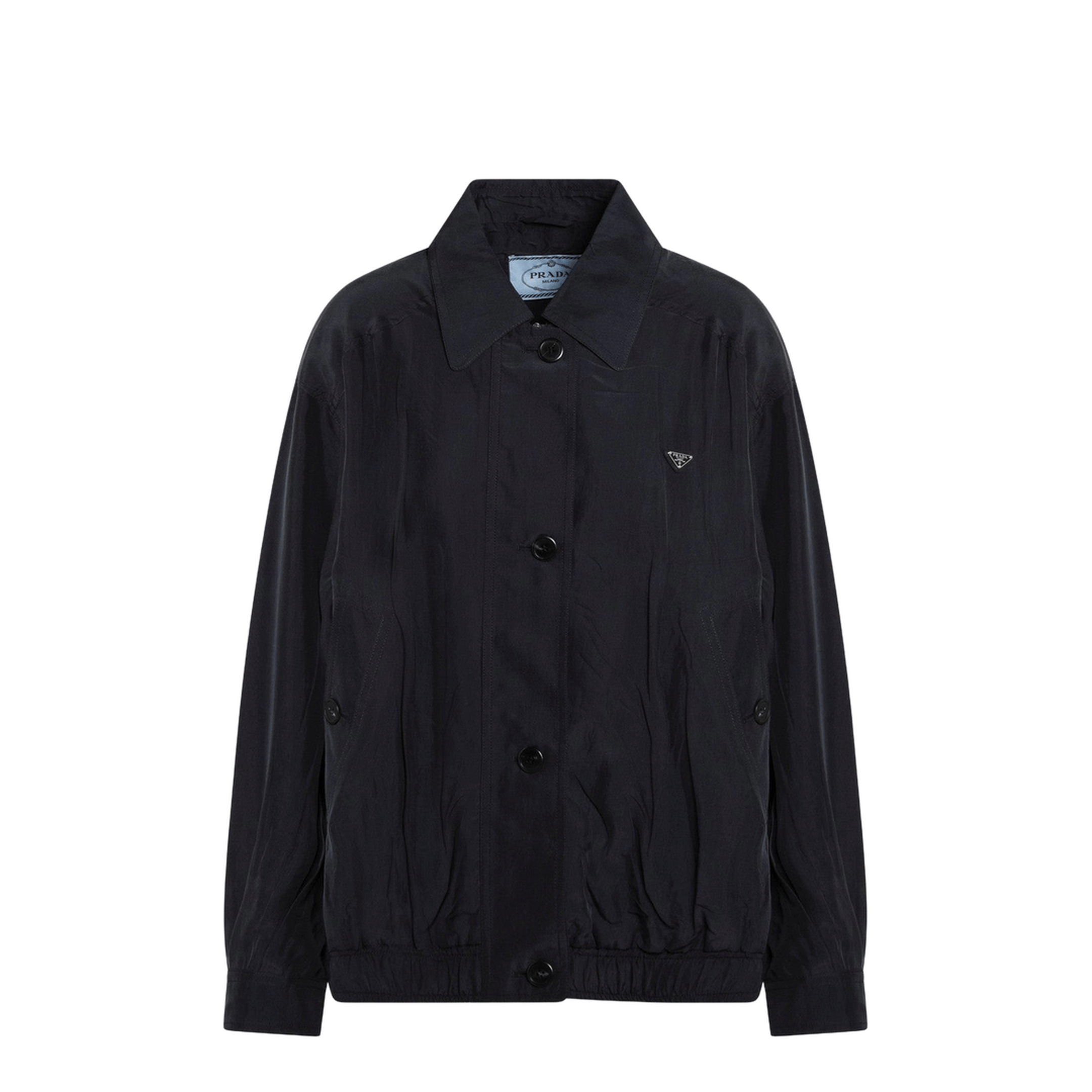 Blue Silk Blouson
