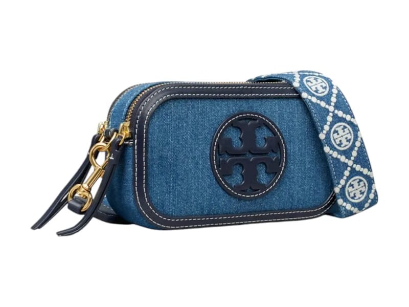 Tory Burch Miller Denim Mini Crossbody Denim Multi