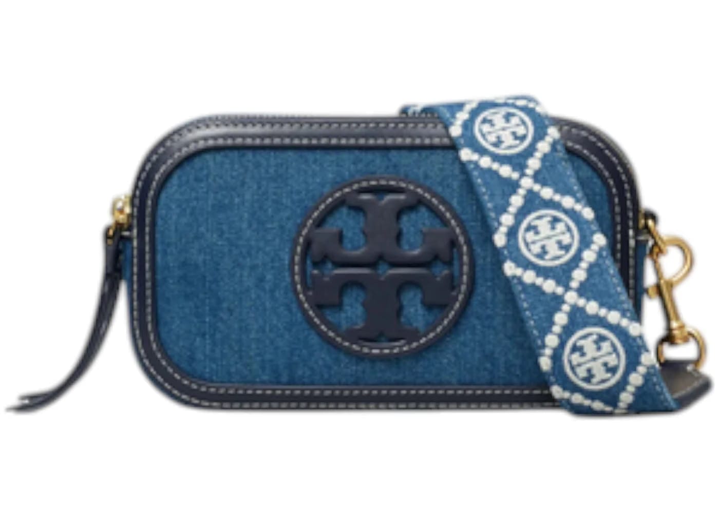 Tory Burch Miller Denim Mini Crossbody Denim Multi