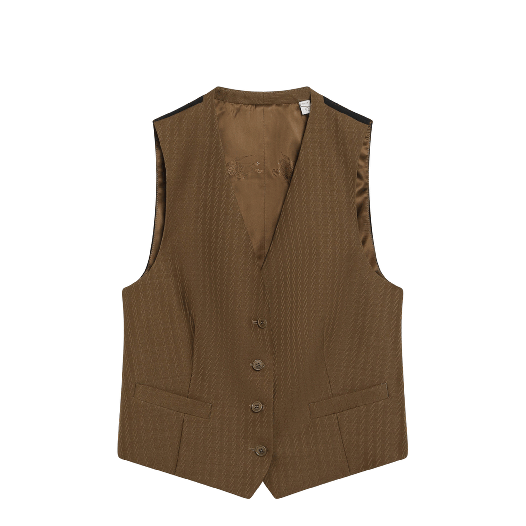 Brown Wool and Mohair Vest