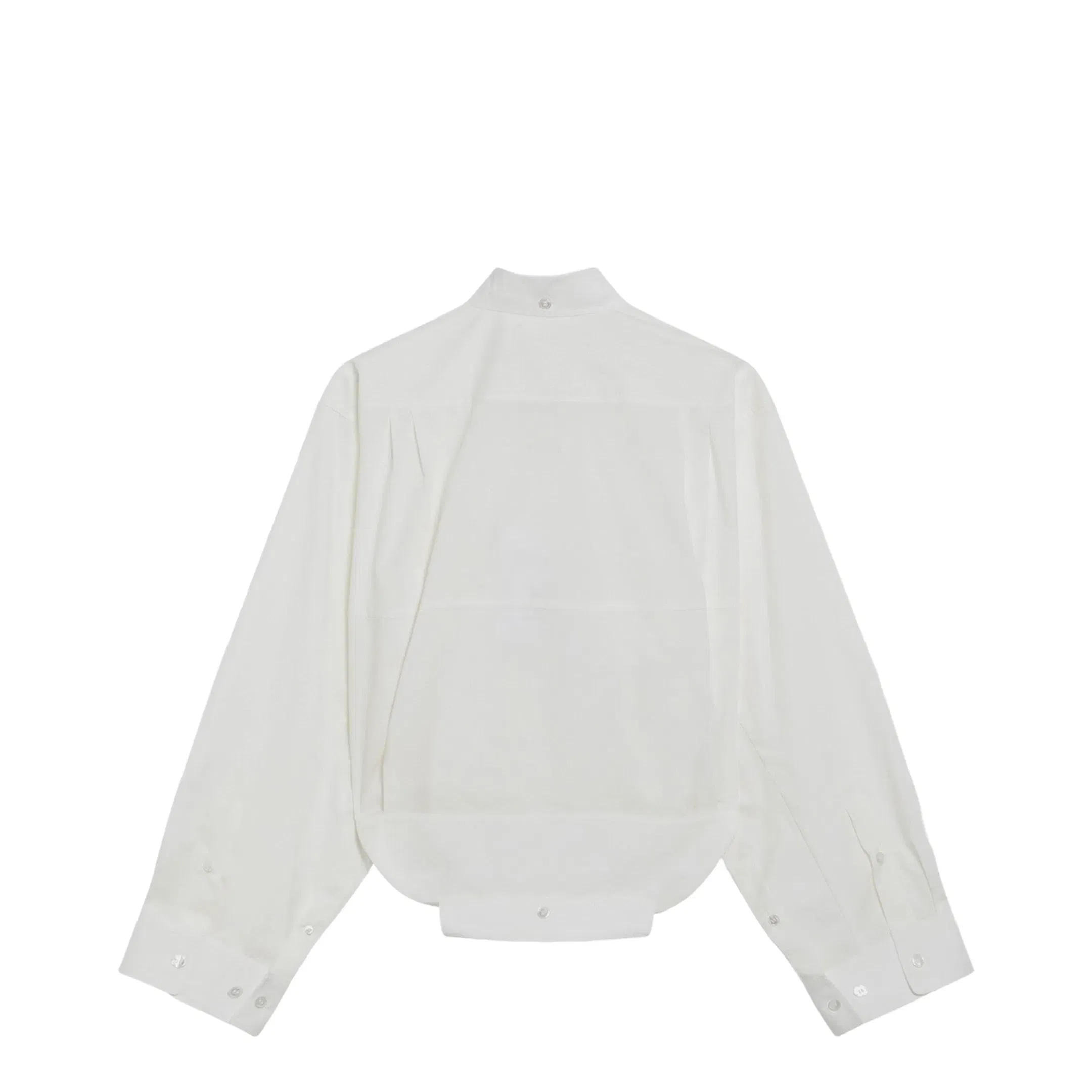 White Cotton Shirt with Mirrored Effect