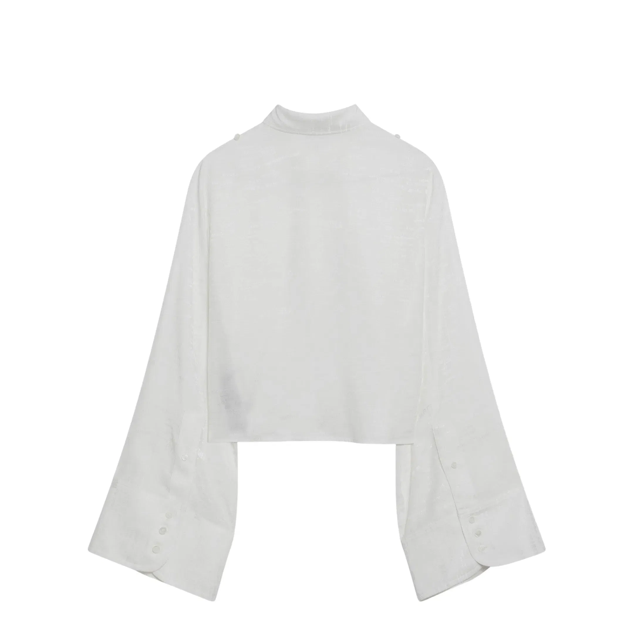 White Shirt with All-Over Logo Graphic
