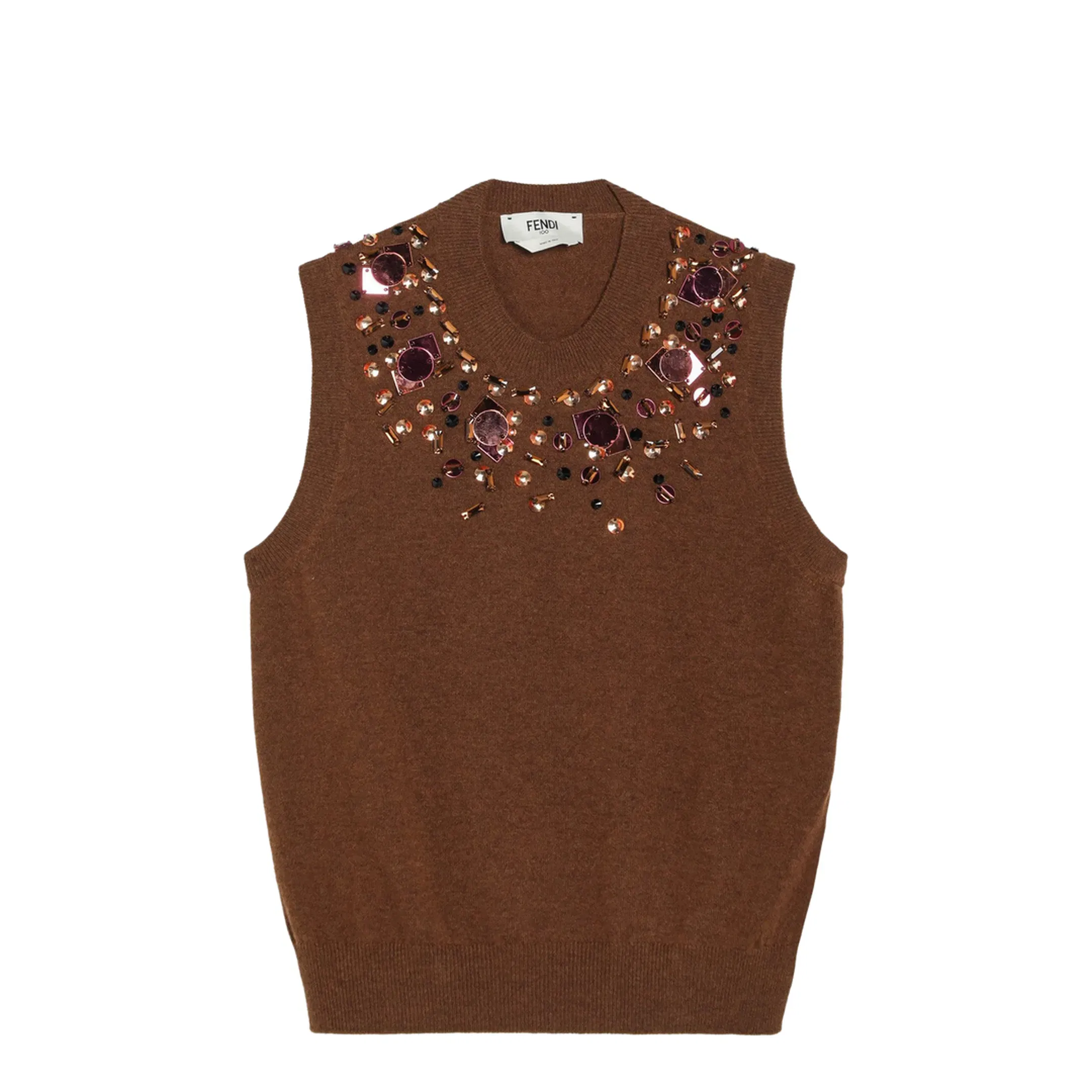 Rust Wool and Cashmere Gilet