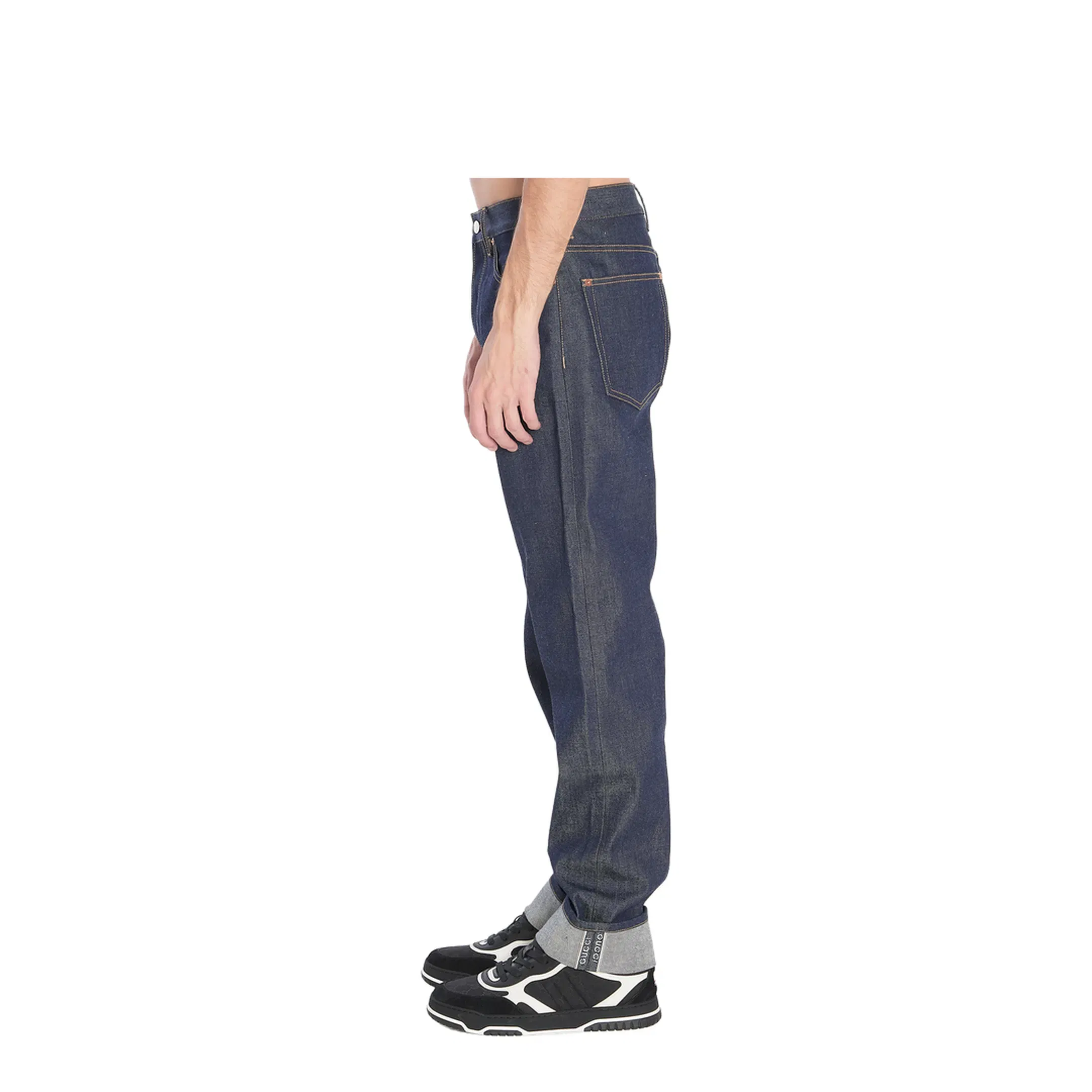 Denim Trousers with Hem Details