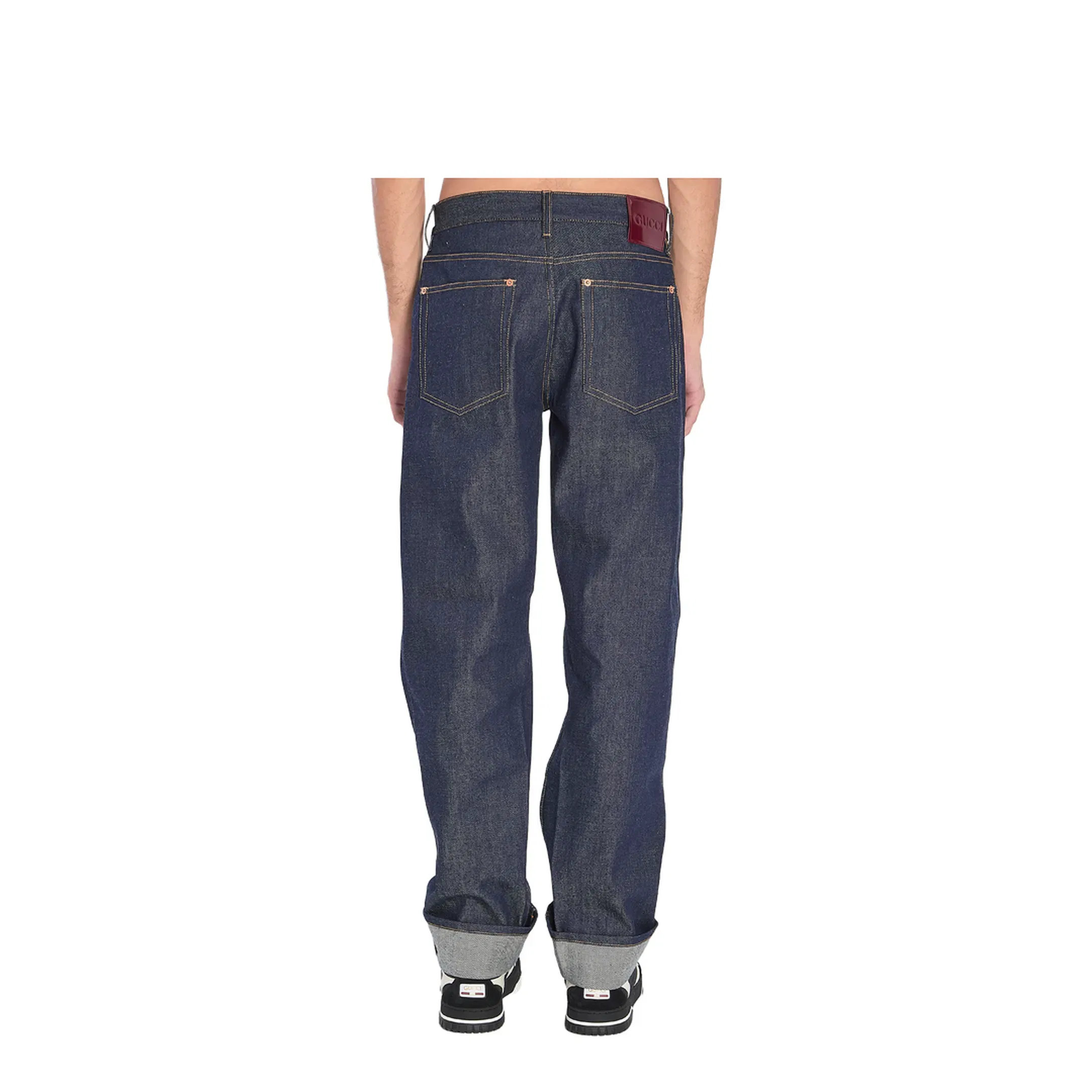 Denim Trousers with Hem Details