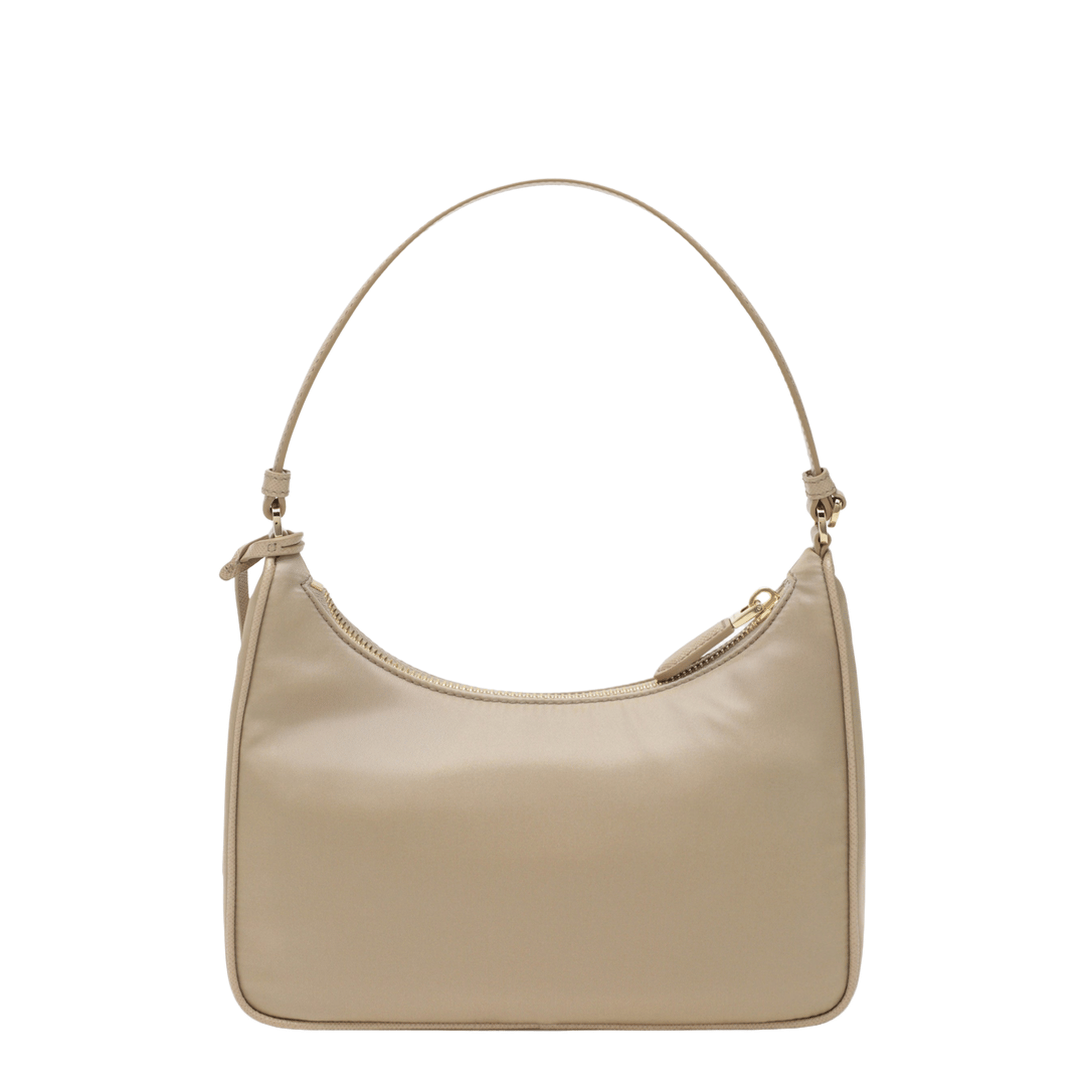 Recycled Nylon Handbag In Brown