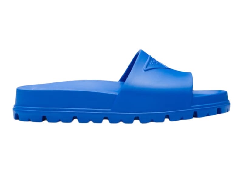 Prada Rubber Slides Light Blue