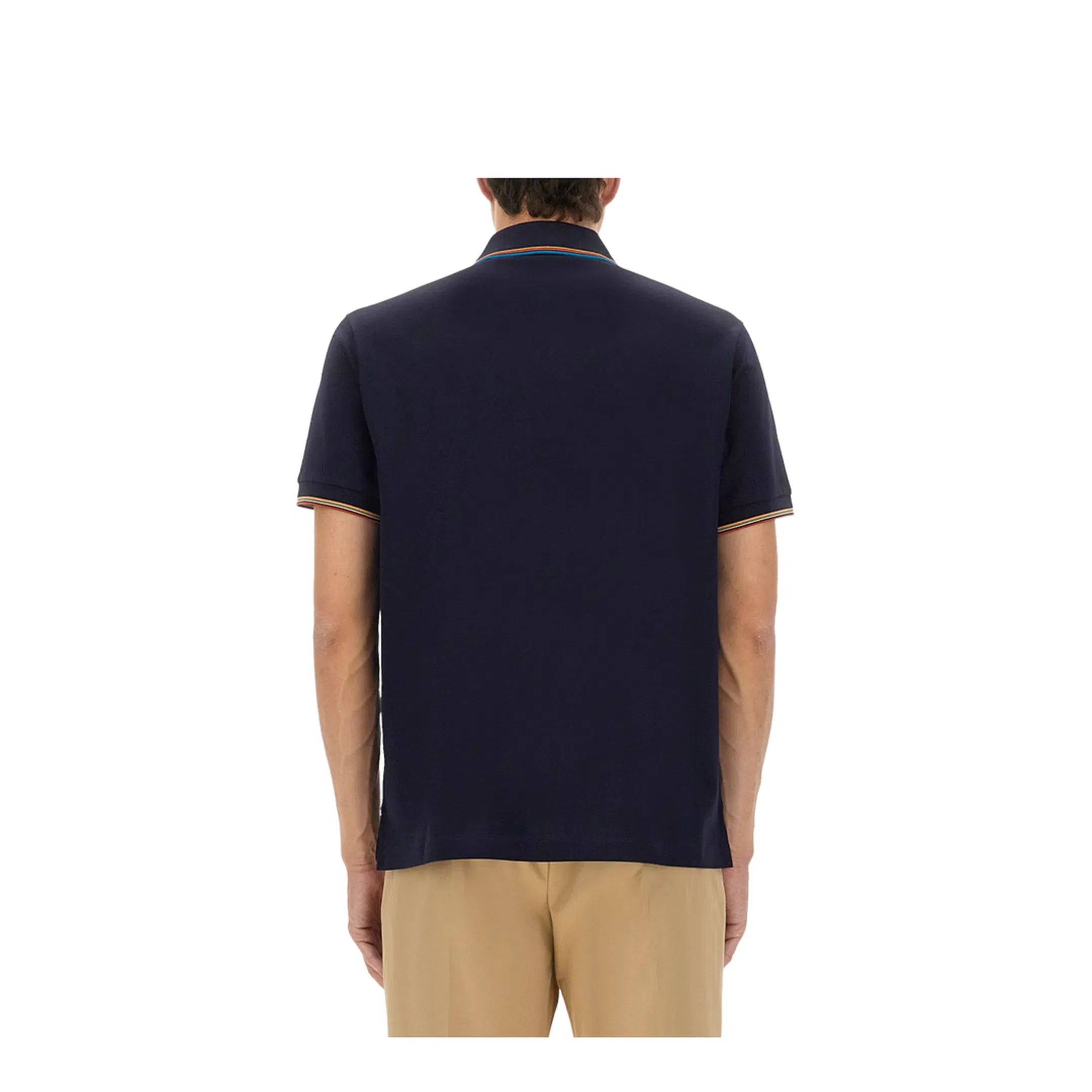 Cotton Polo Shirt with Zipper