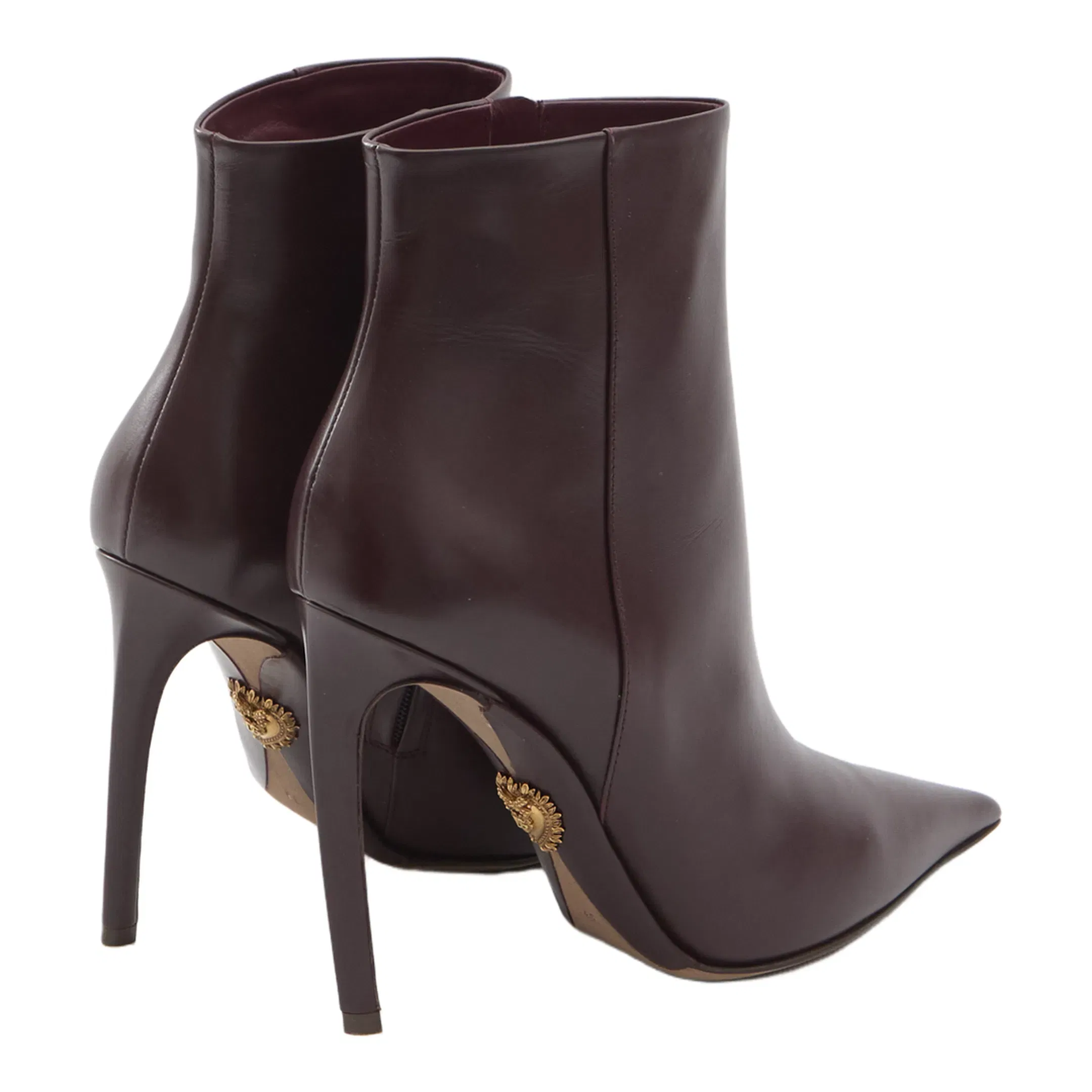 Devotion Calfskin Ankle Boots in Bordeaux