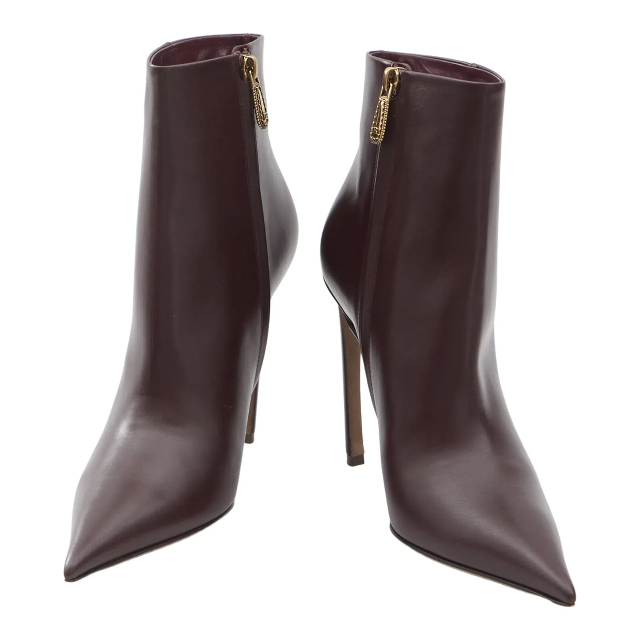 Devotion Calfskin Ankle Boots in Bordeaux