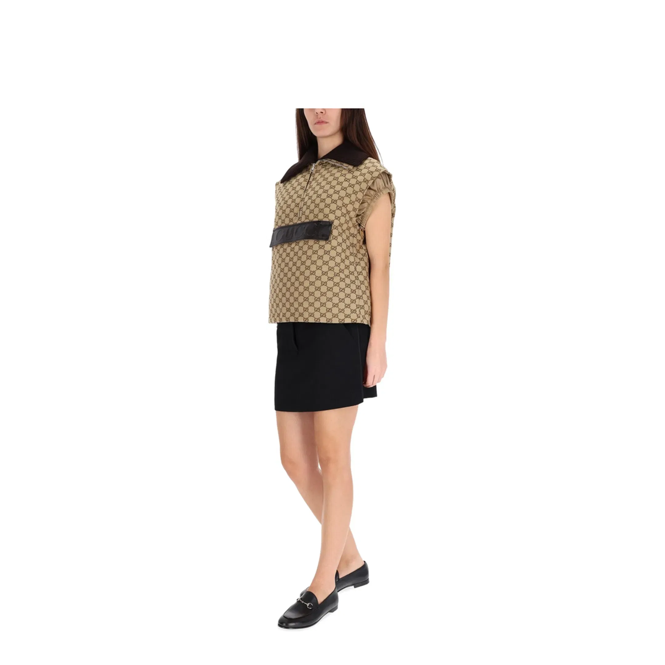Vest with Leather Label