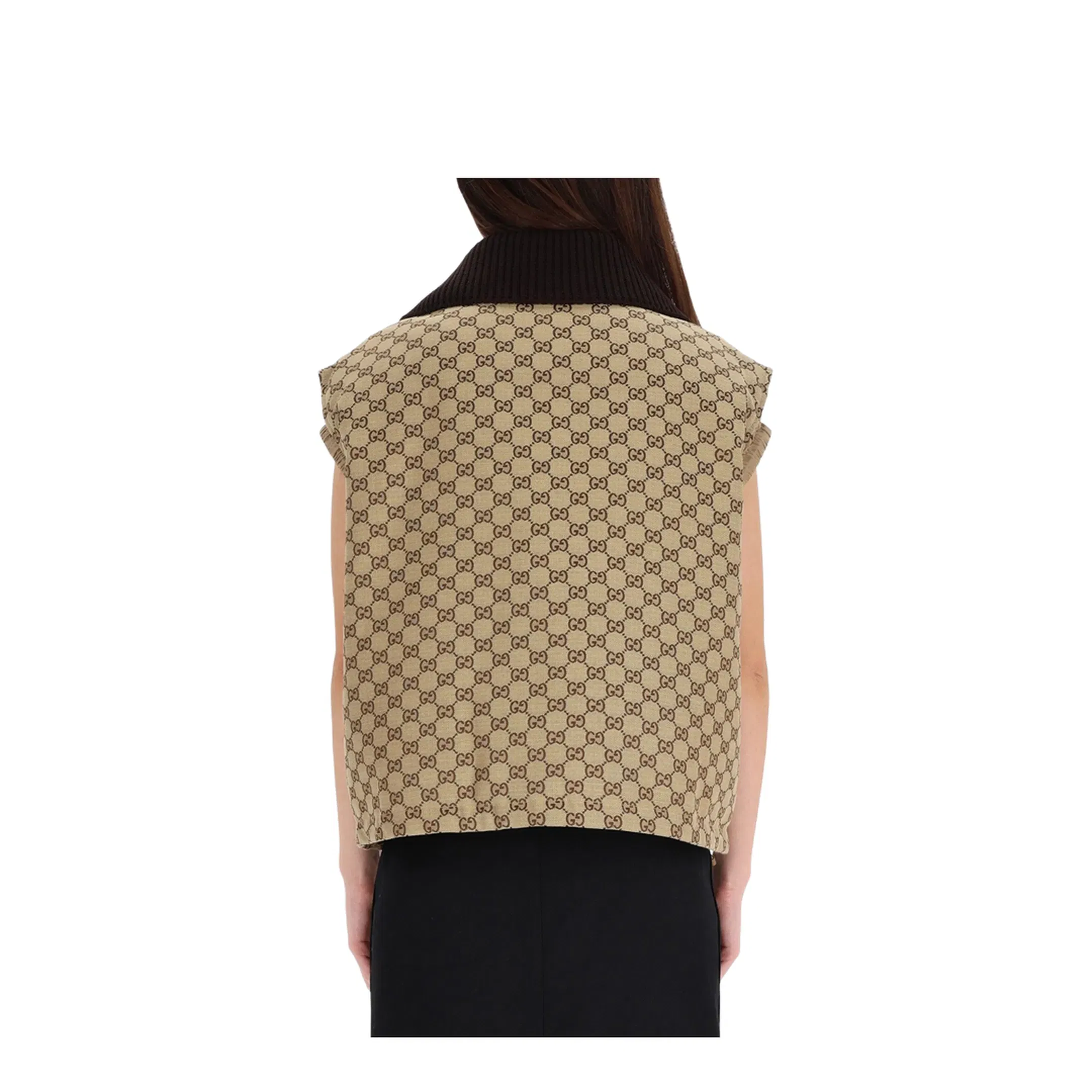Vest with Leather Label