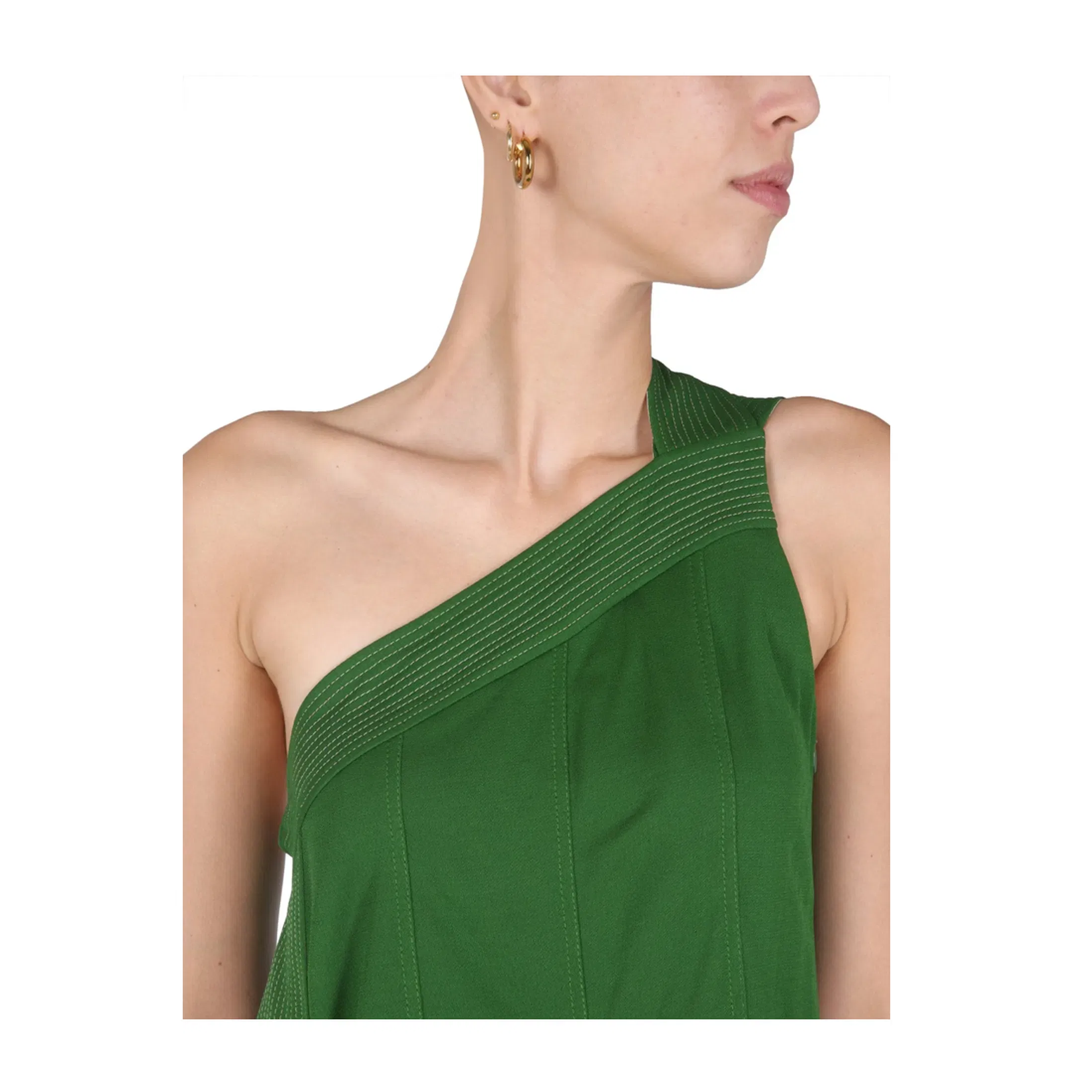 Dress with Contrasting Stitching