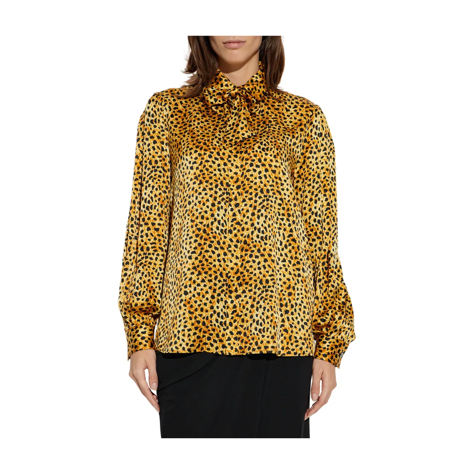 Women Shirt Cheetah Allover Print Medusa Motif