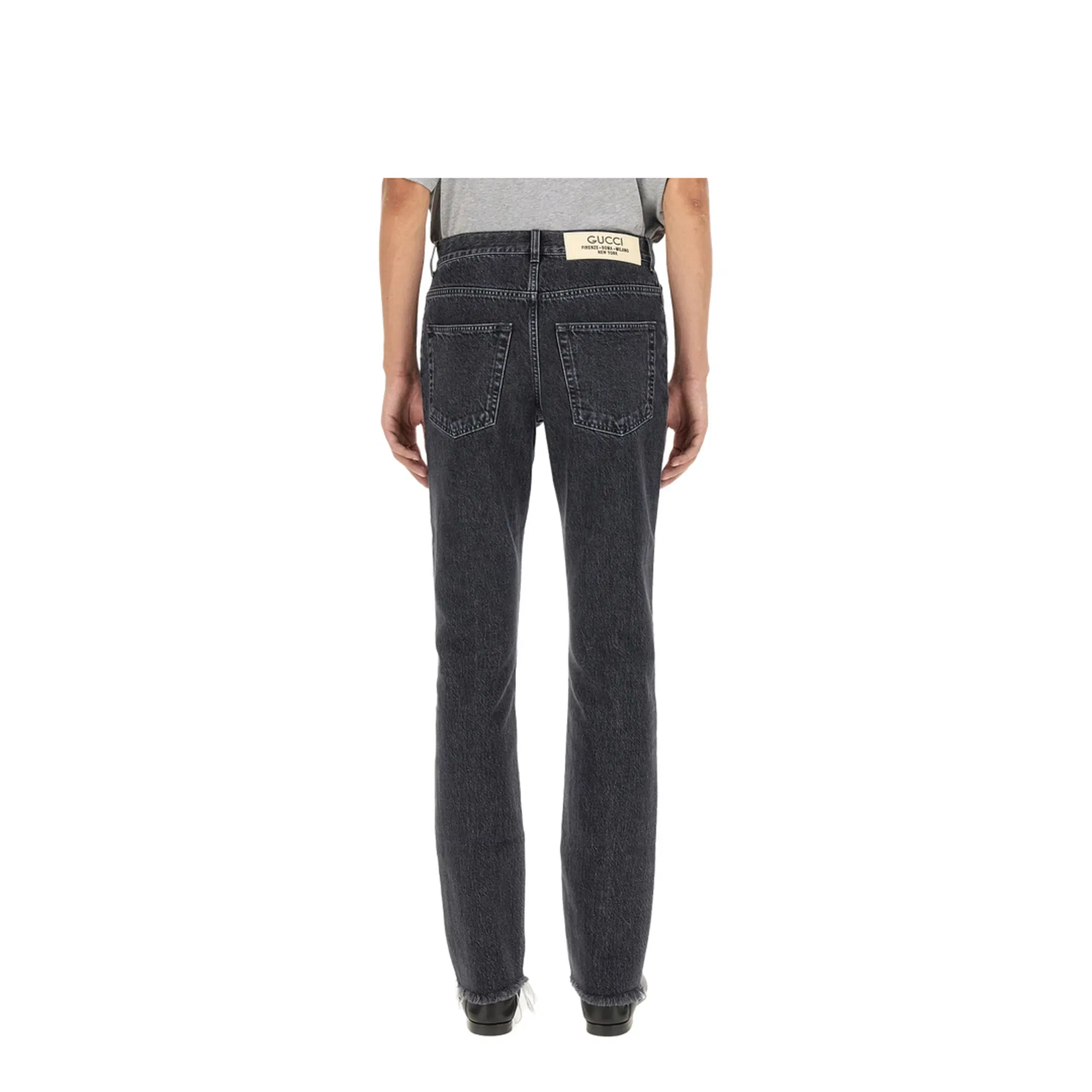 Denim Pants With Label