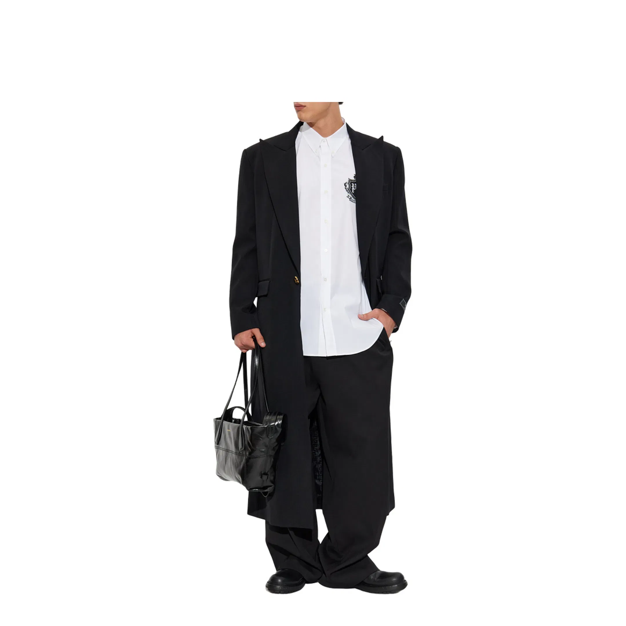 Men's Long Coat Black
