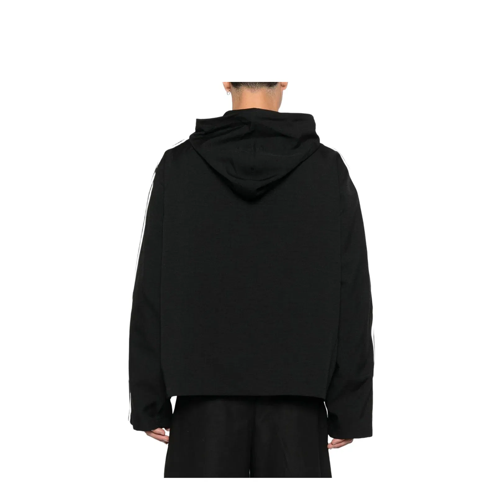 Hooded Neckline Zip Fastening Long Sleeves Relaxed Fit Hoodie