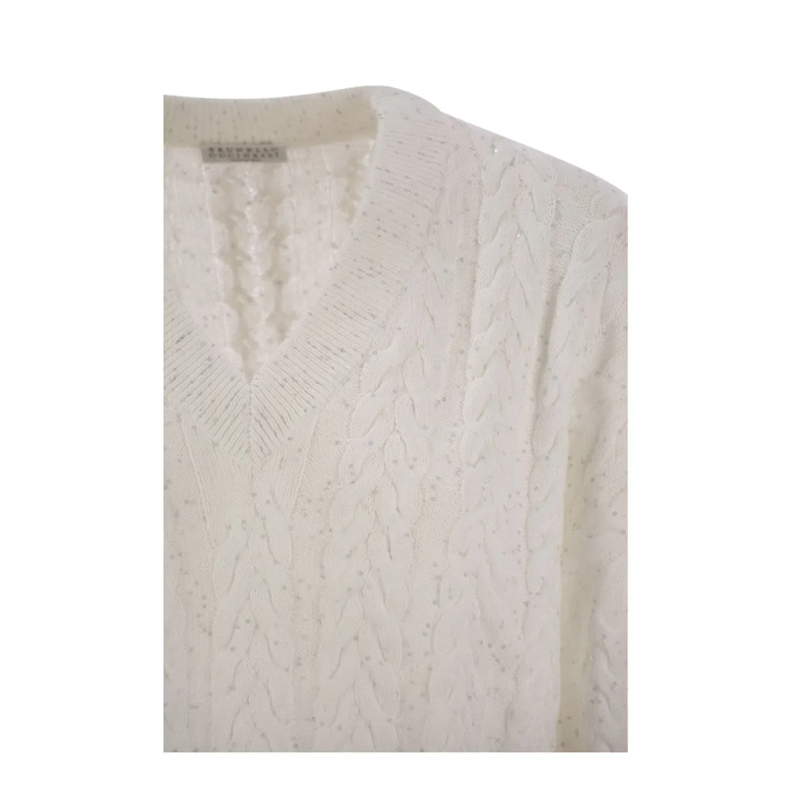 Dazzling Double Cable Cotton Jersey Beige